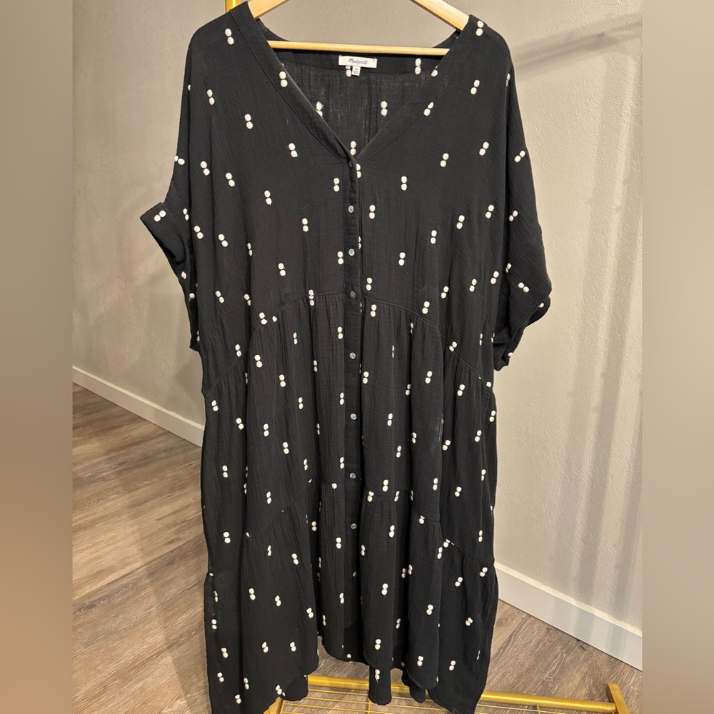 MADEWELL plus size 4x Black and White Polka Dot Dress